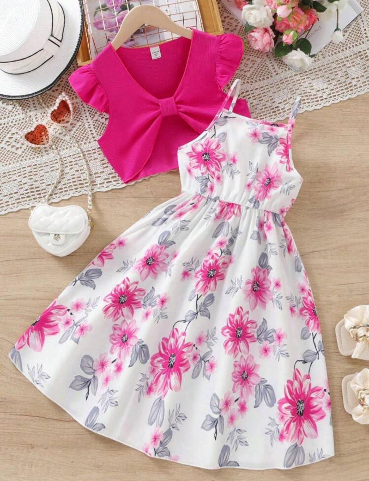 StyleBy AQ 2pcs/Set Teenage Girls Summer Outfit