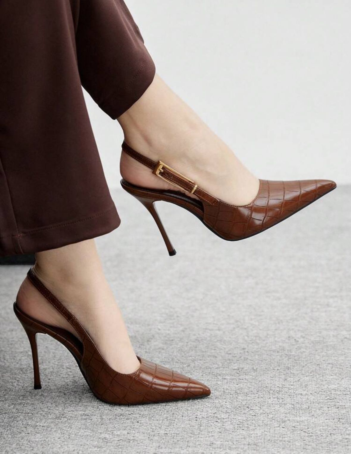 Stylish Sexy French Charm Backless Pointed Toe Party/Date Heels