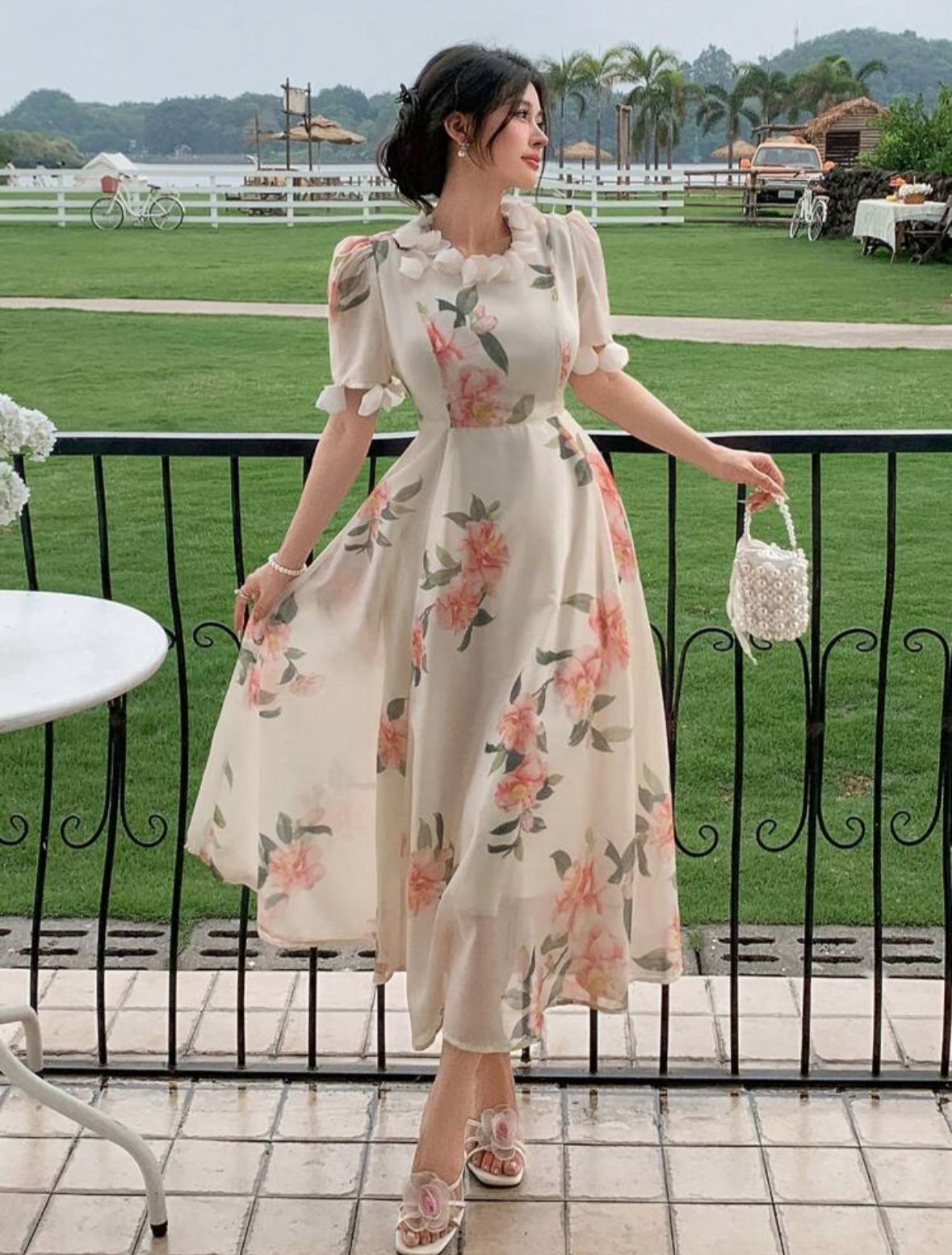 Women's Summer 3D Floral Patchwork Dress