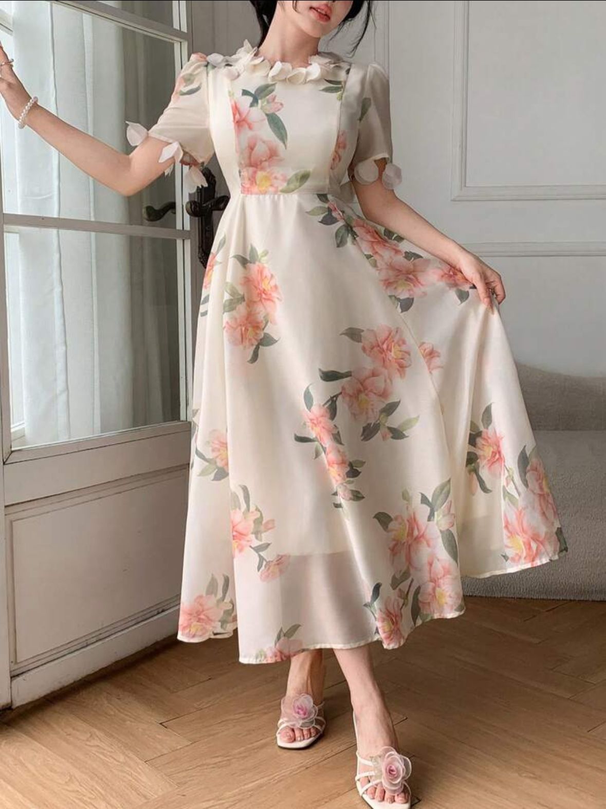 Women's Summer 3D Floral Patchwork Dress