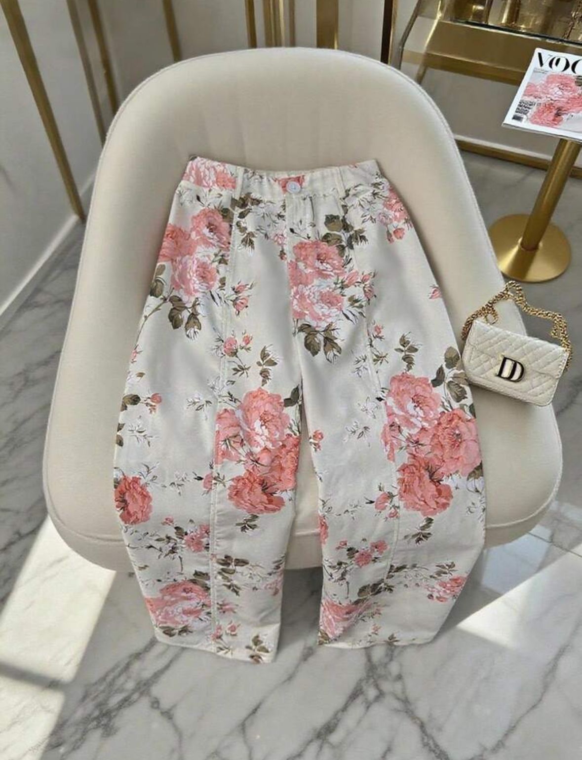 Fashionby AQ Women’s Elegant Floral Print Office Pants