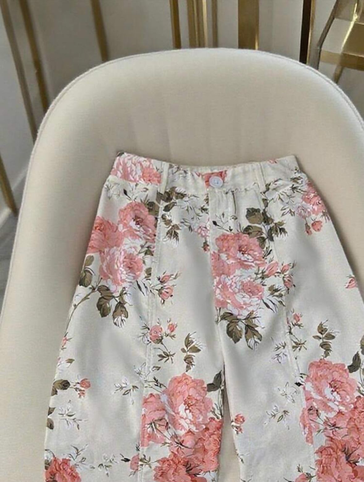 Fashionby AQ Women’s Elegant Floral Print Office Pants