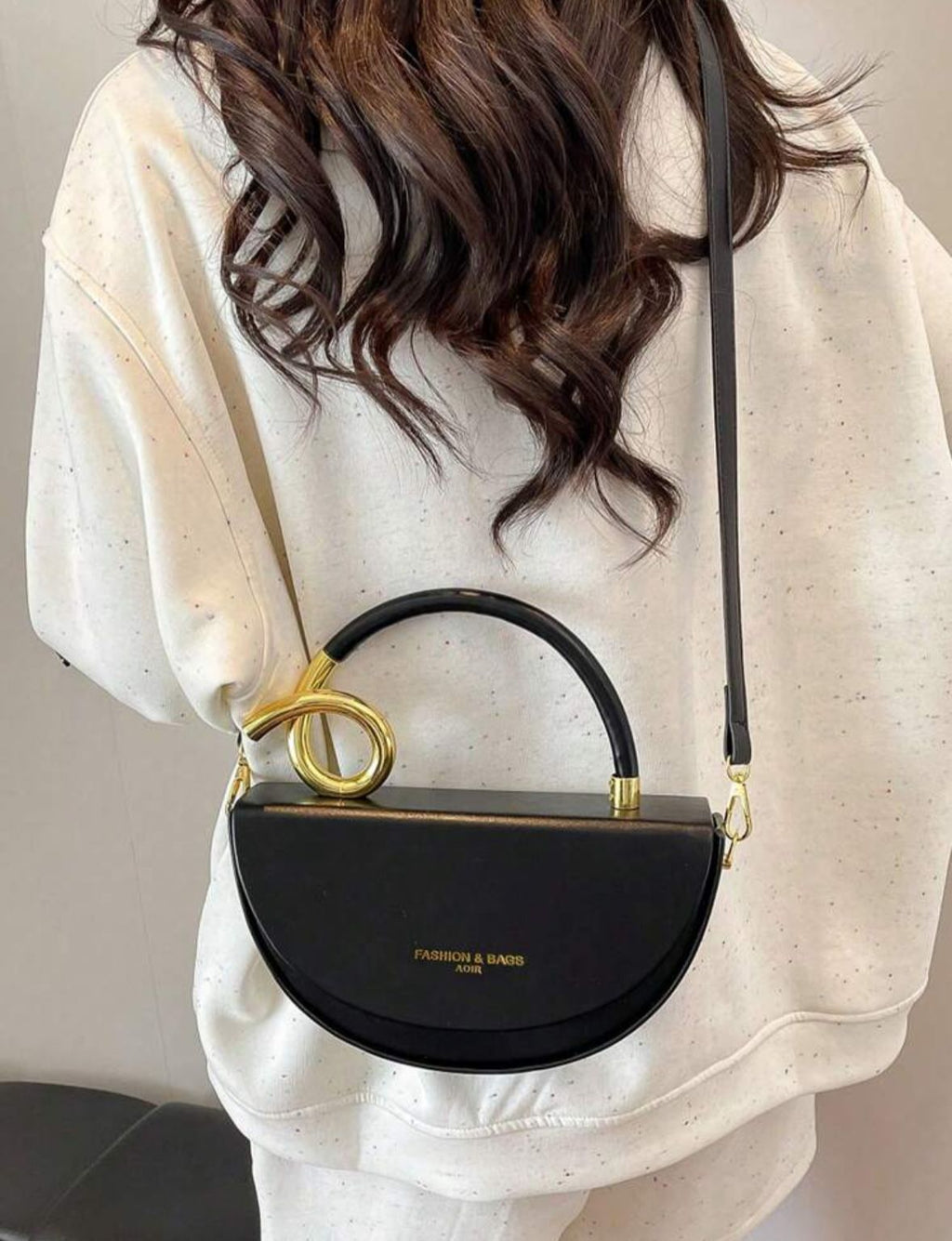 AQ Design Women's Handbag, Fashionable Retro High-Quality Textured Messenger Bag,